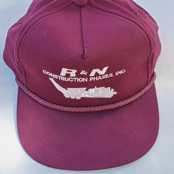 Yupoong R & N Construction Phases Mens snap back worker Trucker flat bill hat - Picture 2 of 10